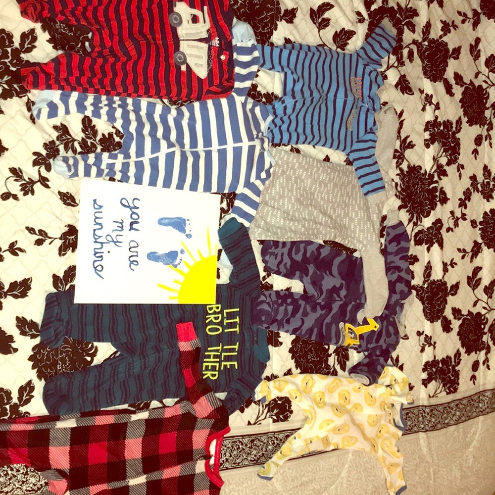 Eight 0-3 month old sleepers